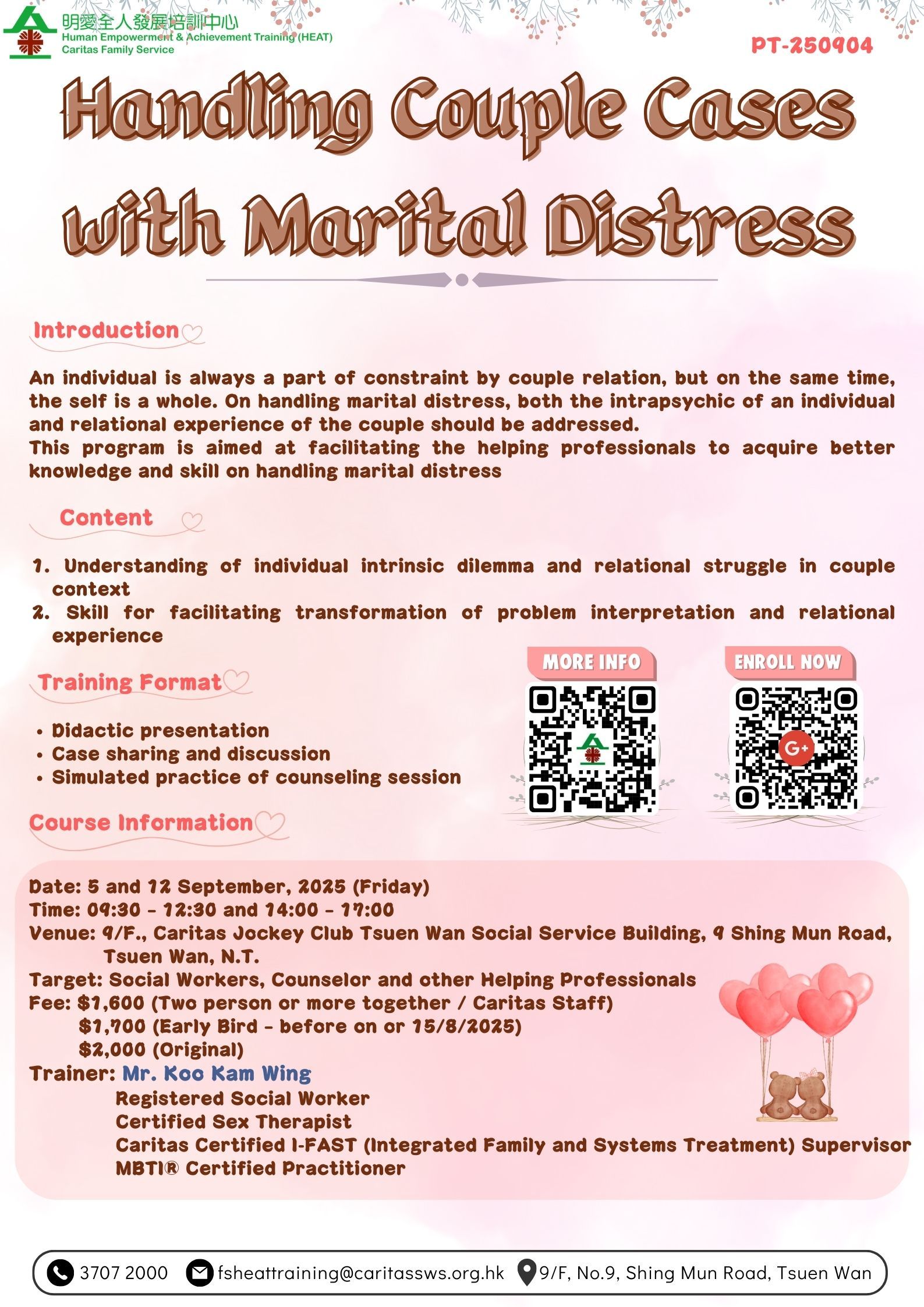 Handling Couple Cases with Marital Distress